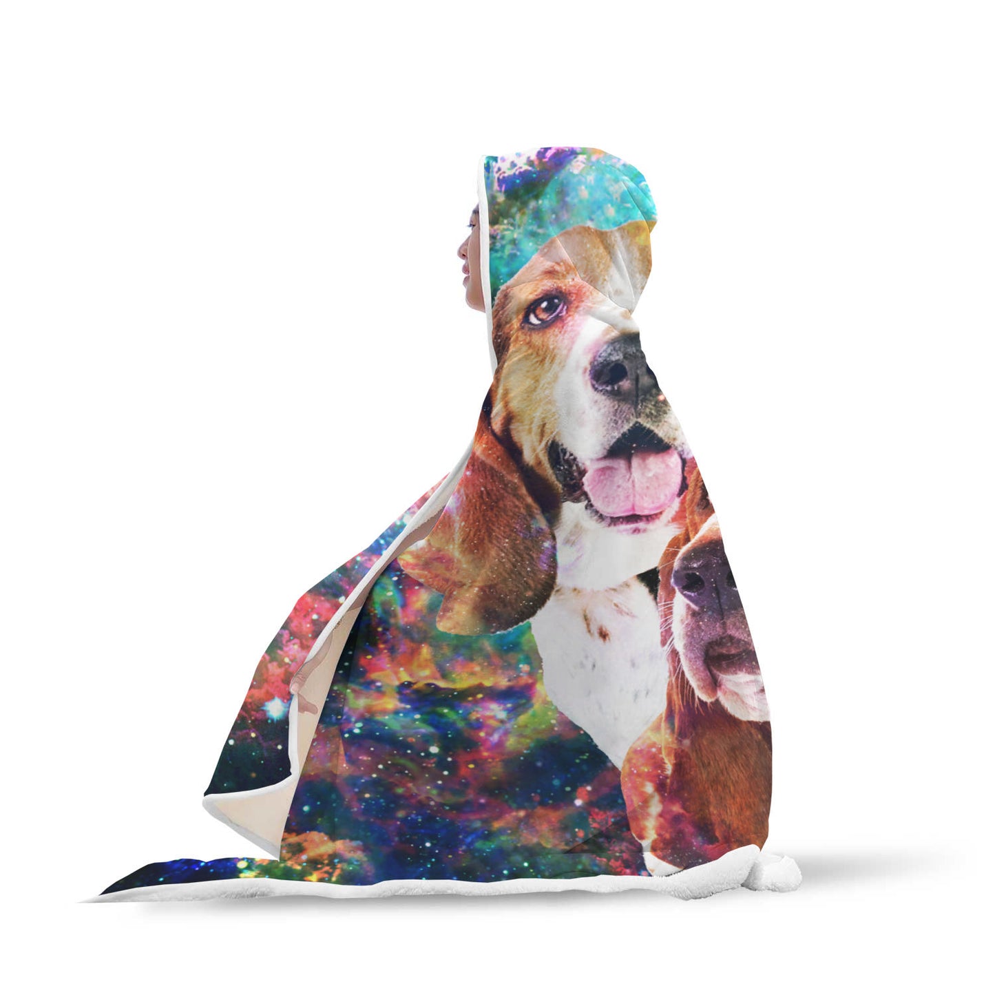 Basset Hound Hooded Blanket