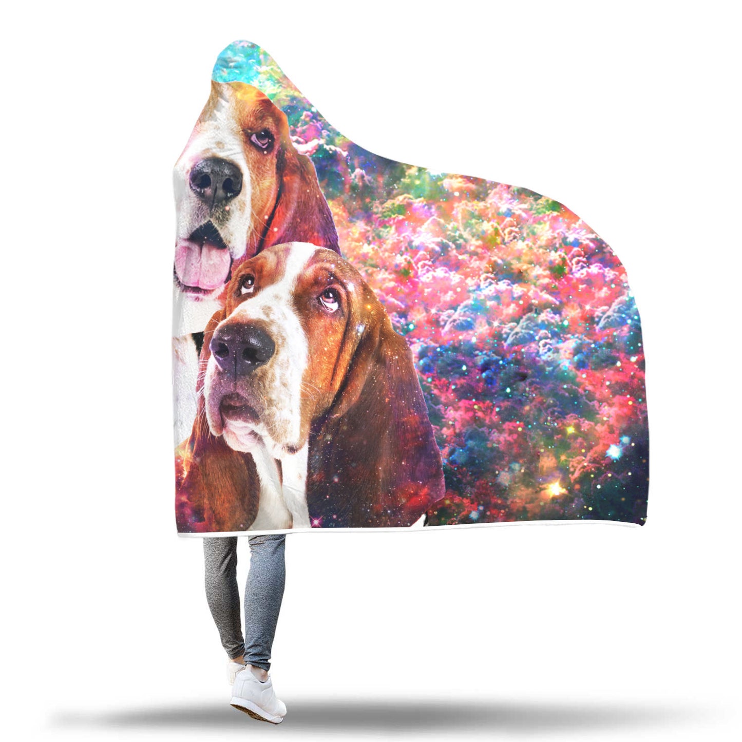 Basset Hound Hooded Blanket