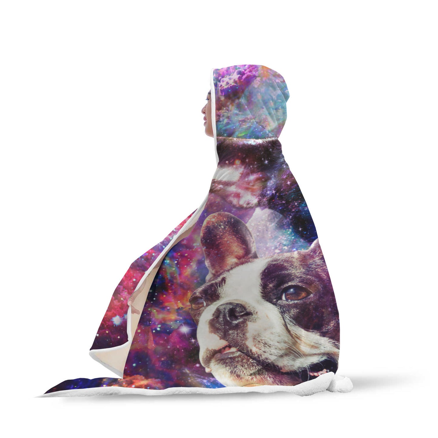 Boston Terrier Hooded Blanket