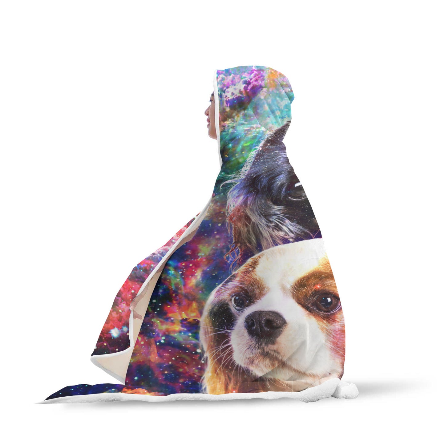 Cavalier King Charles Spaniel Hooded Blanket