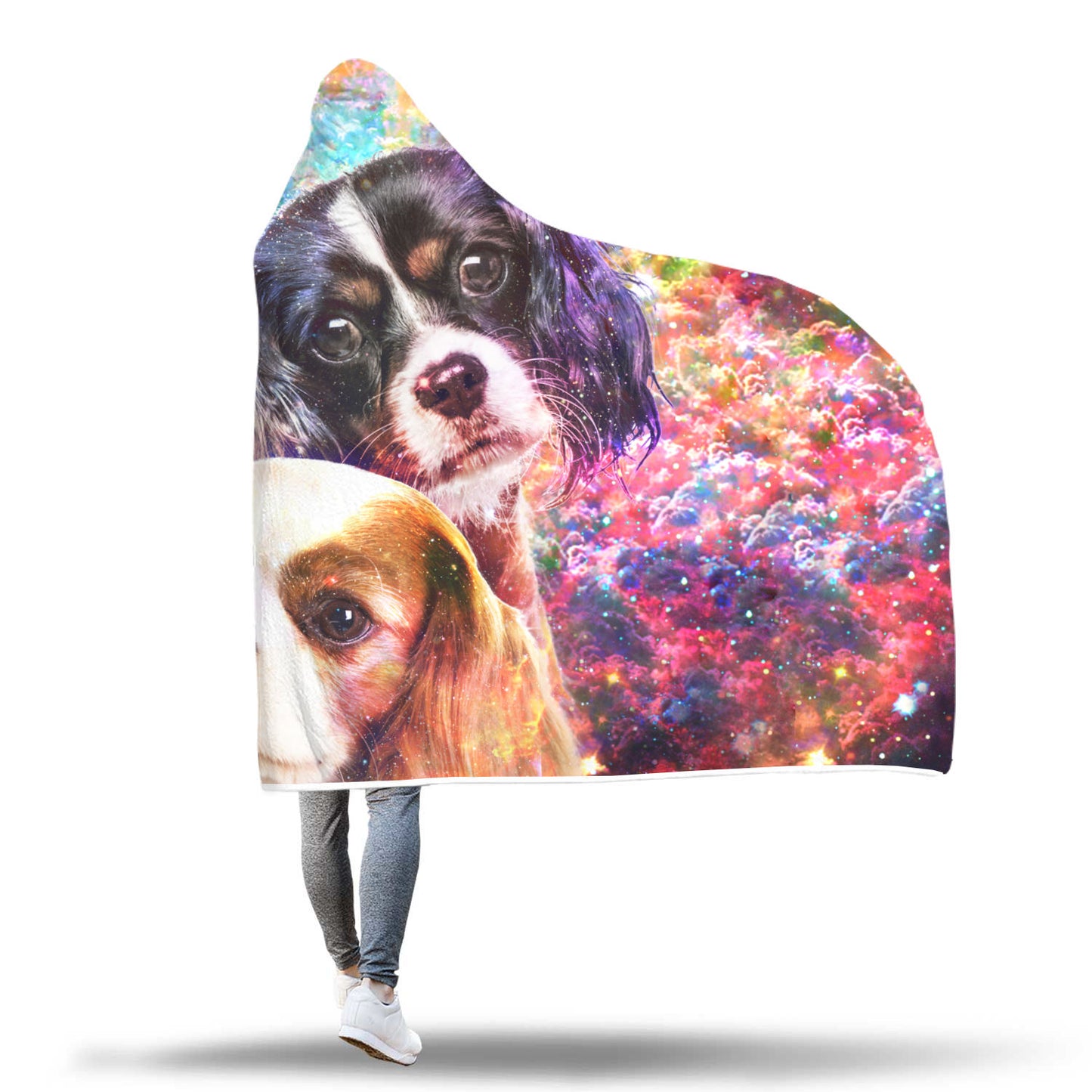 Cavalier King Charles Spaniel Hooded Blanket