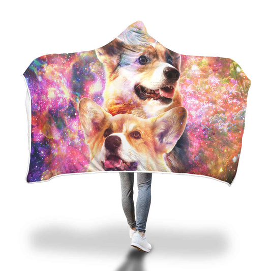 Pembroke Welsh Corgi Hooded Blanket