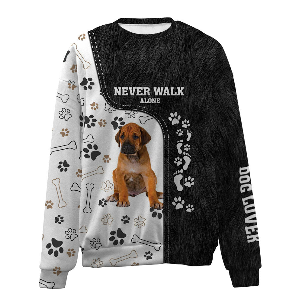 Rhodesian Ridgeback-Never Walk Alone-Premium Sweater