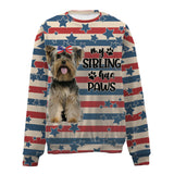 Yorkshire Terrier-American Flag-Premium Sweater