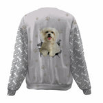 Maltese-Paw And Pond-Premium Sweater