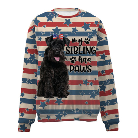 Schnauzer-American Flag-Premium Sweater