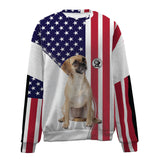 Puggle-USA Flag-Premium Sweater