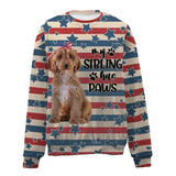 Cockapoo-American Flag-Premium Sweater