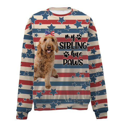 Goldendoodle-American Flag-Premium Sweater