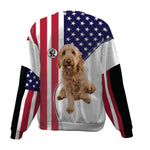 Goldendoodle-USA Flag-Premium Sweater