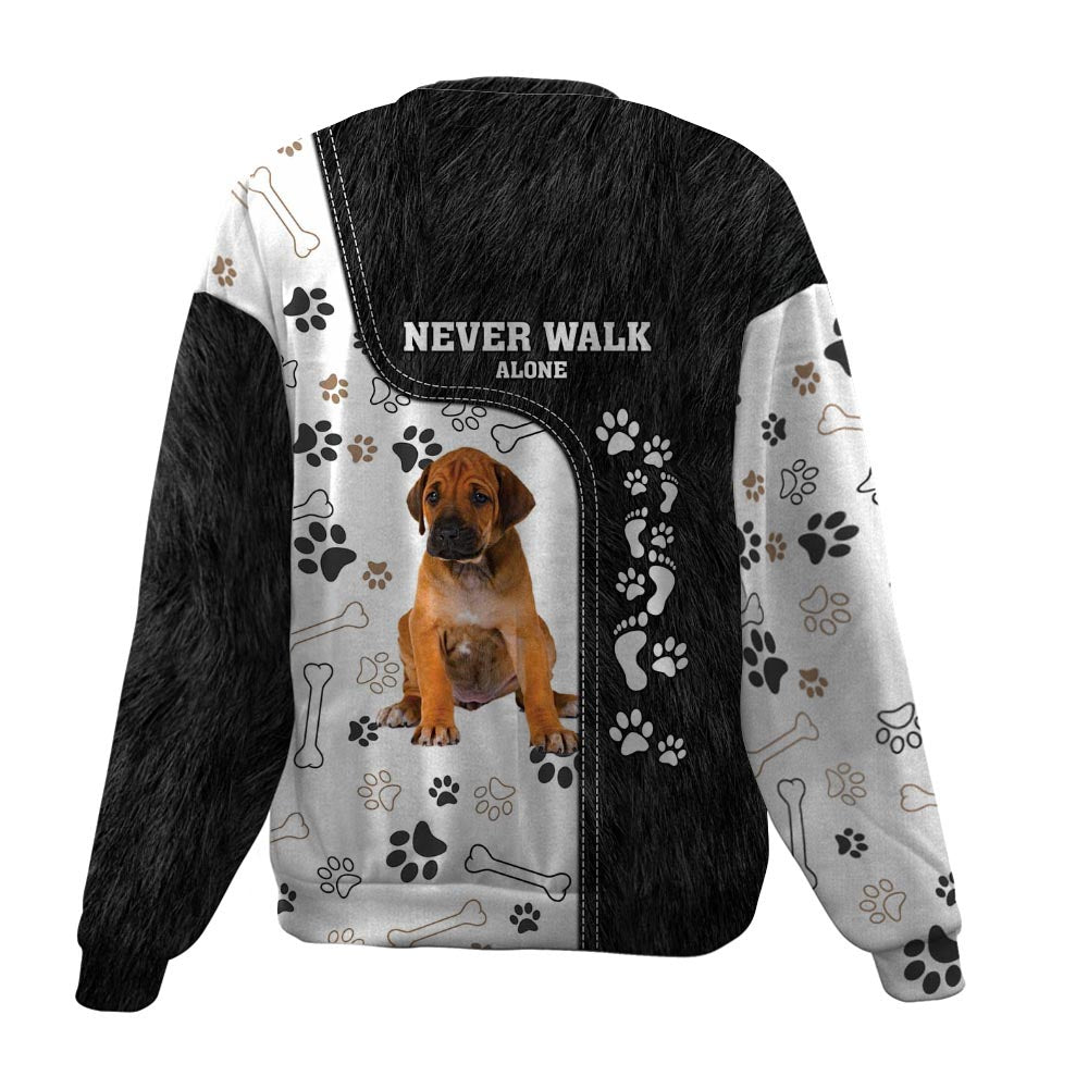 Rhodesian Ridgeback-Never Walk Alone-Premium Sweater