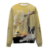 Boston Terrier-Jesus-Premium Sweater