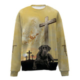 Labrador Retriever-Jesus-Premium Sweater