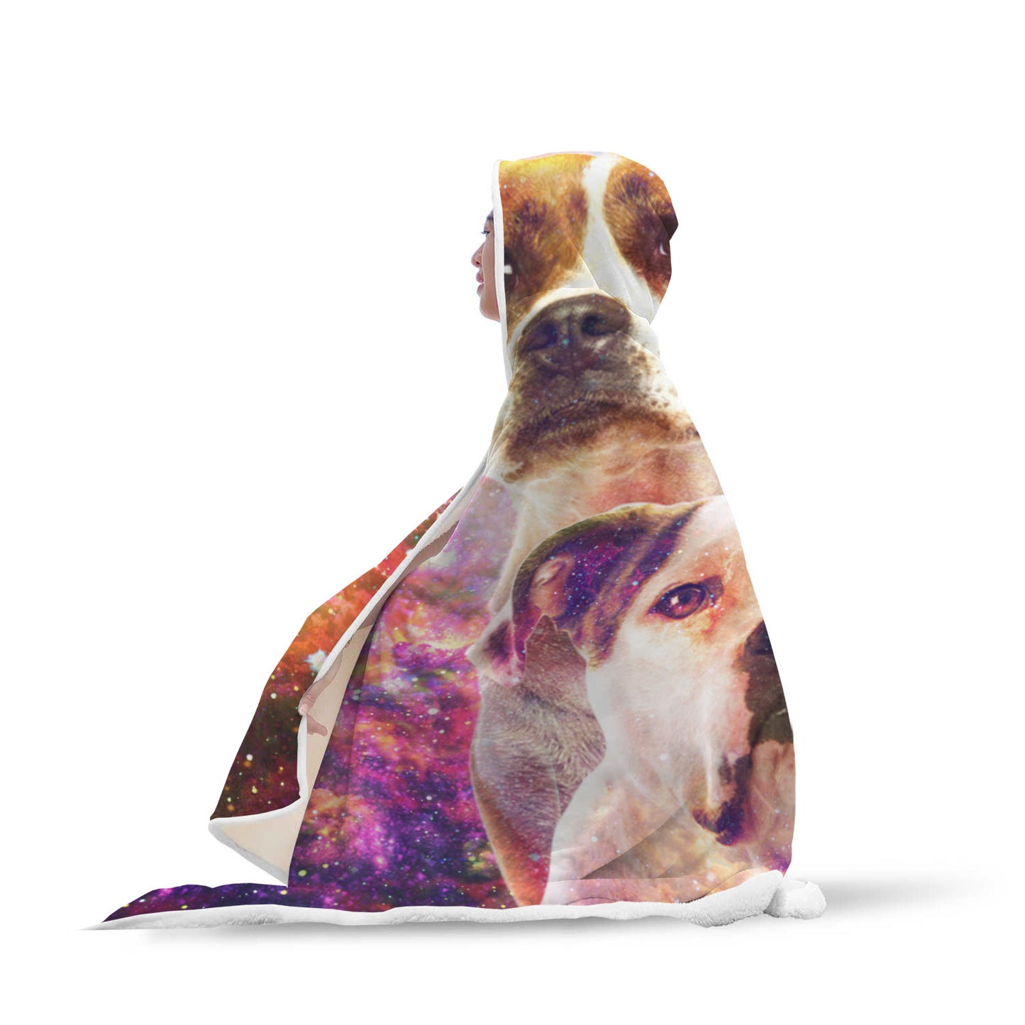 American Bulldog Hooded Blanket