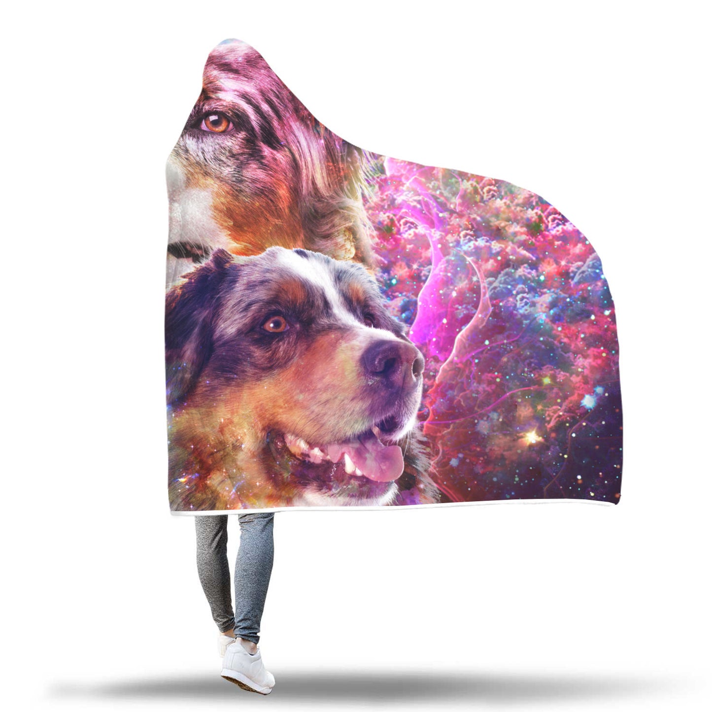 Australian Shepherd Hooded Blanket