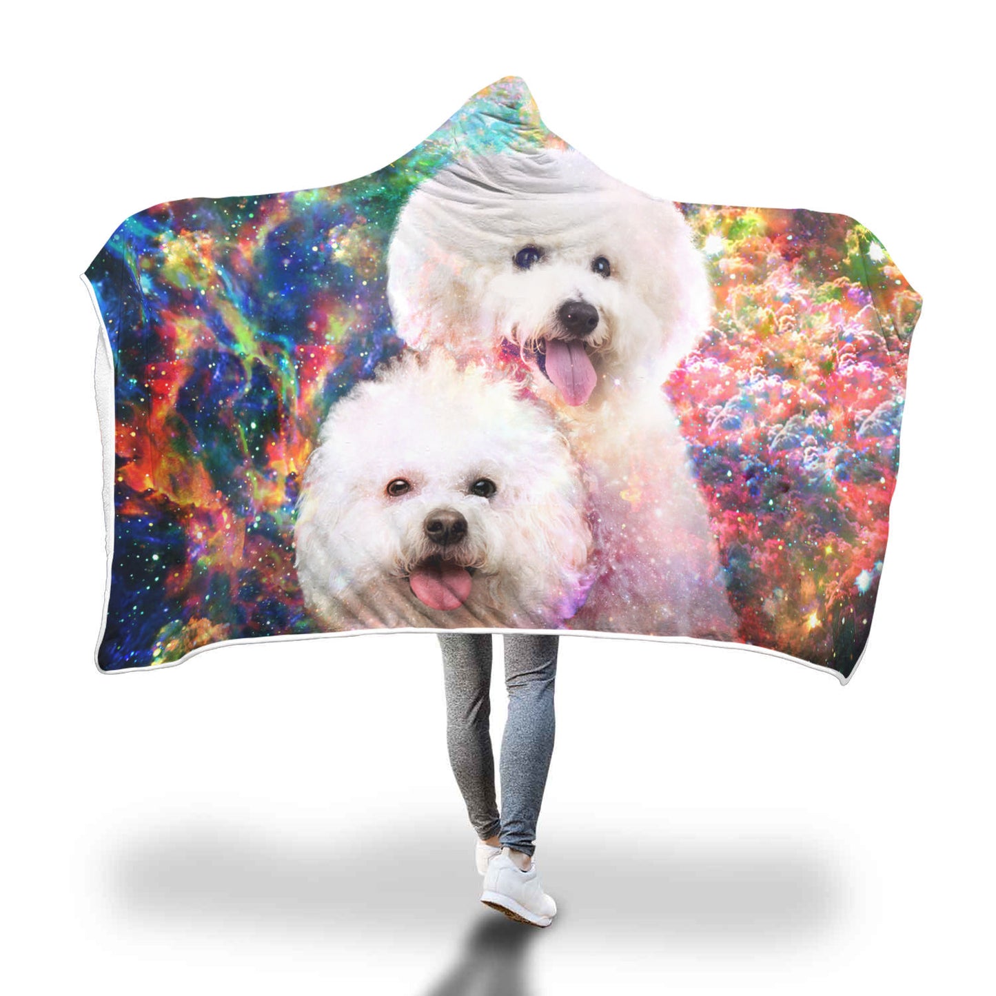 Bichon Frise Hooded Blanket