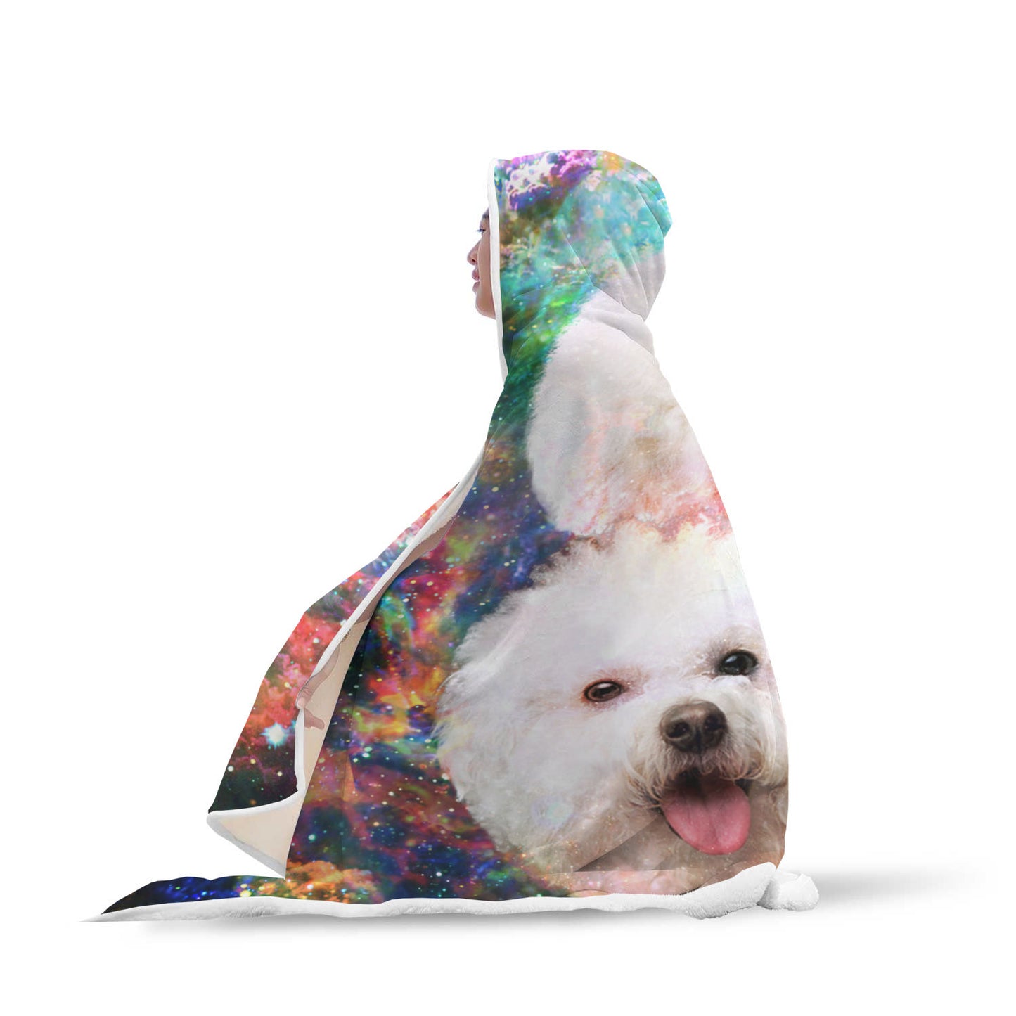 Bichon Frise Hooded Blanket