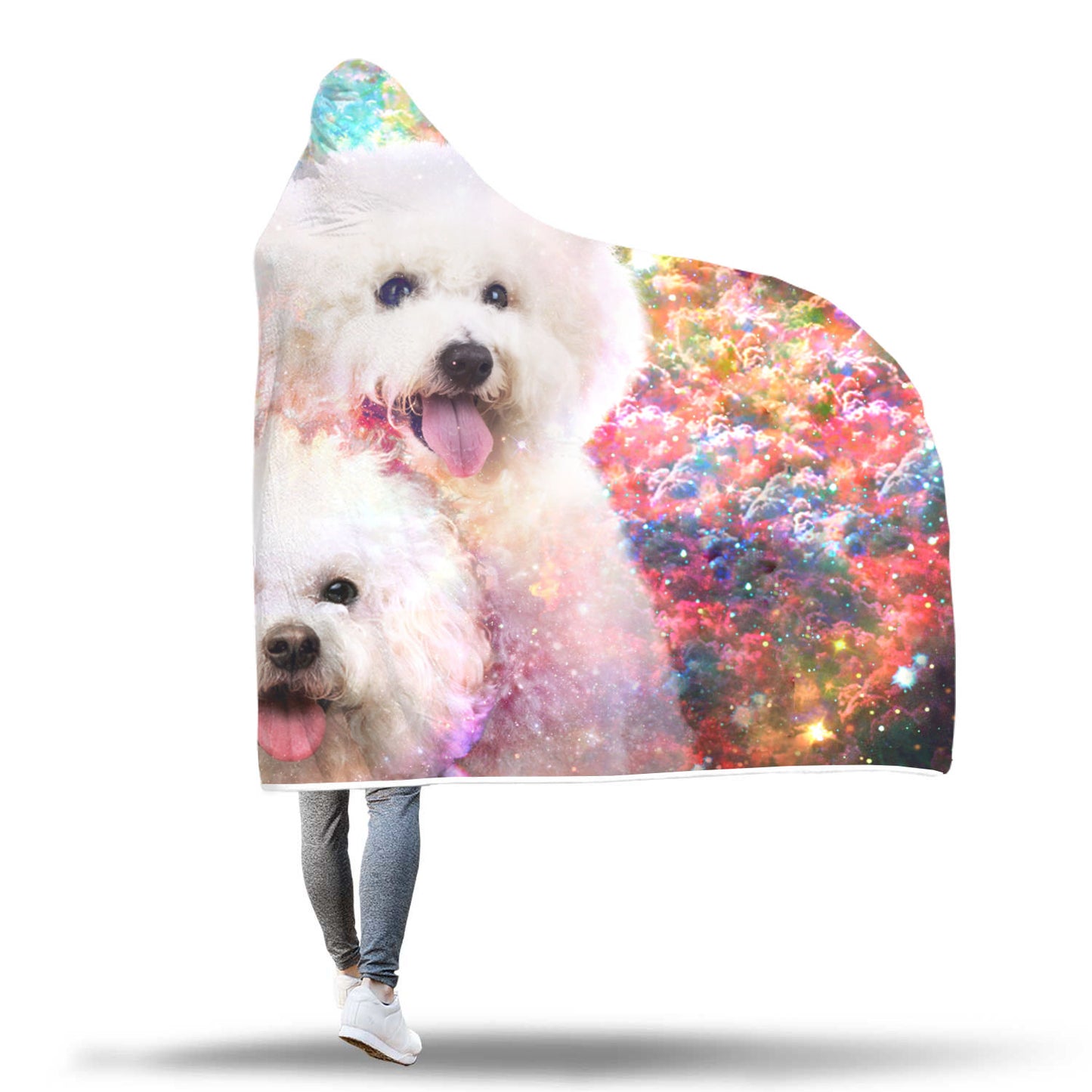 Bichon Frise Hooded Blanket