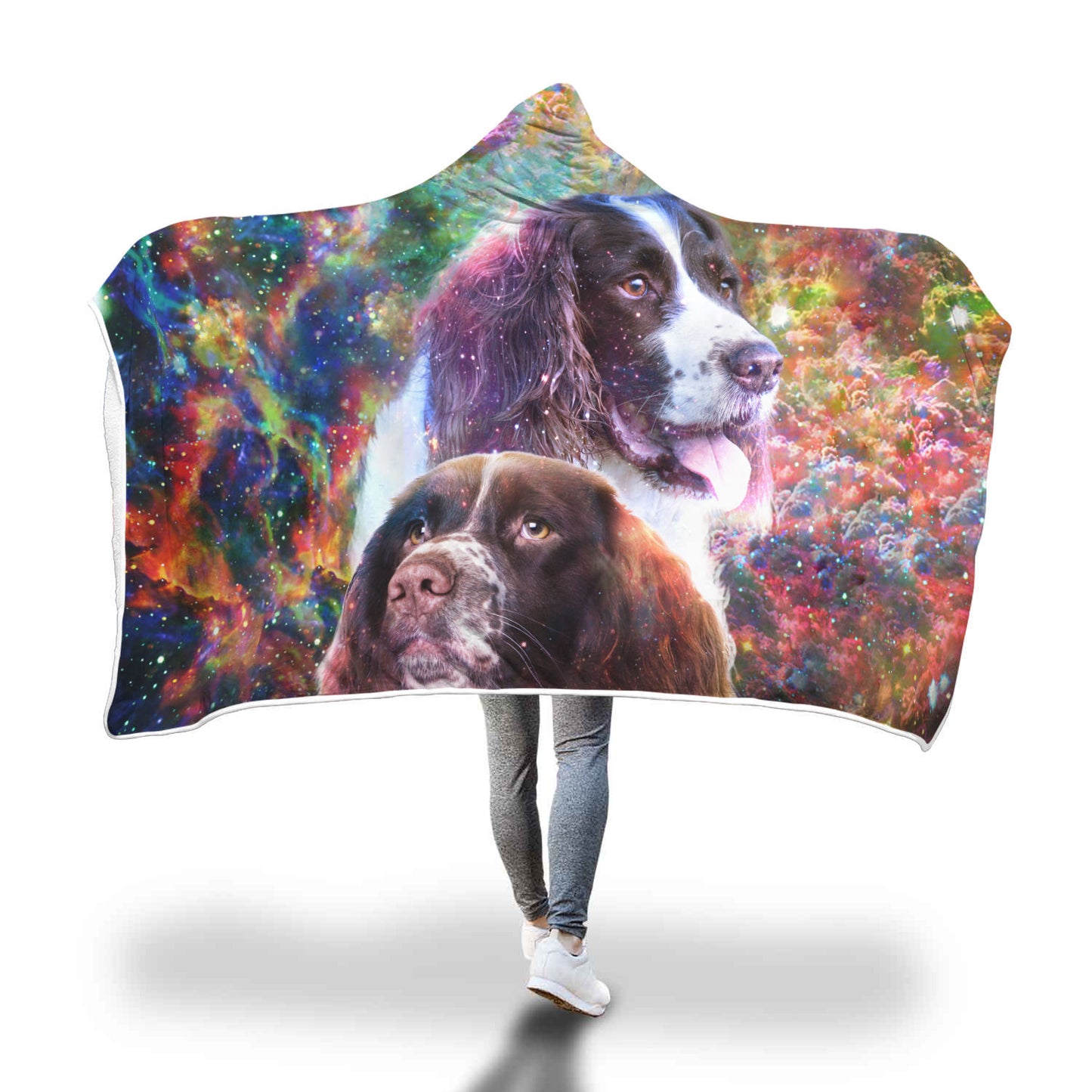 English Springer Spaniel Hooded Blanket