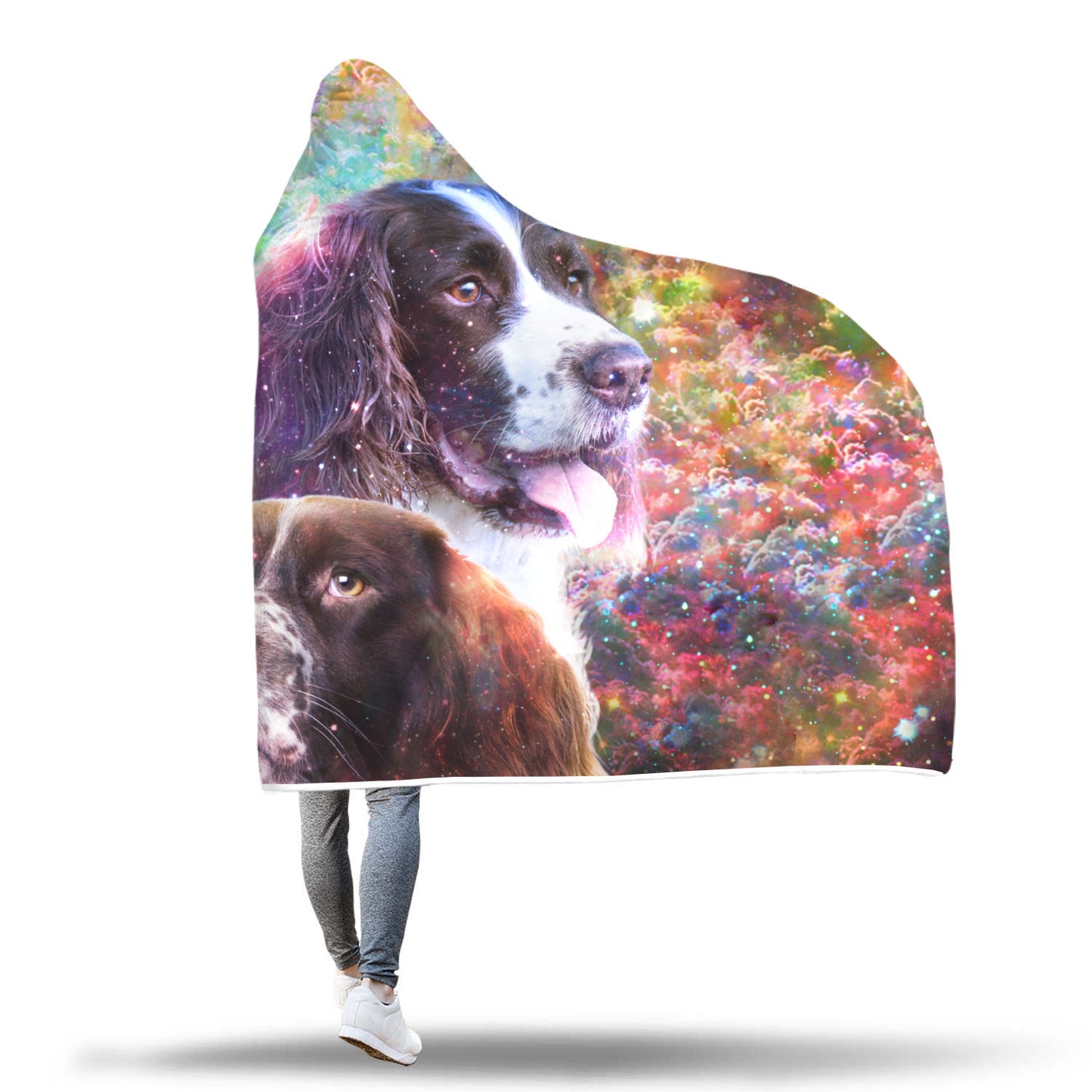 English Springer Spaniel Hooded Blanket