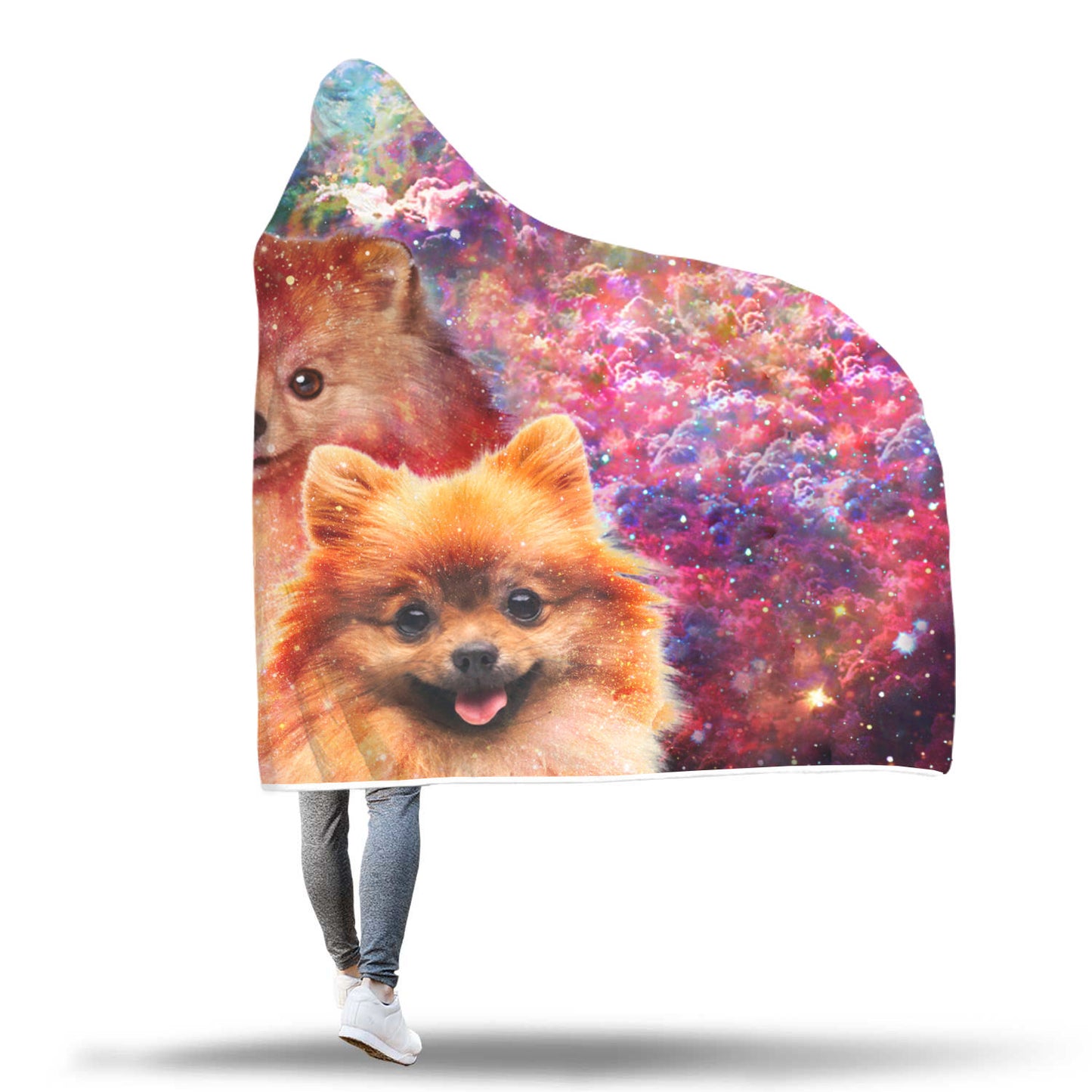 Pomeranian Hooded Blanket