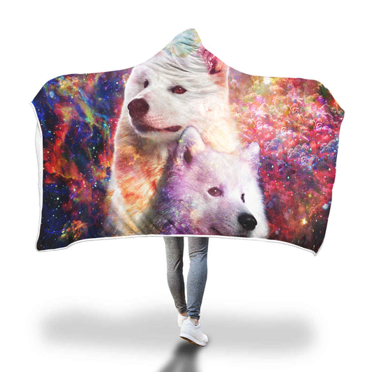 Samoyed Hooded Blanket