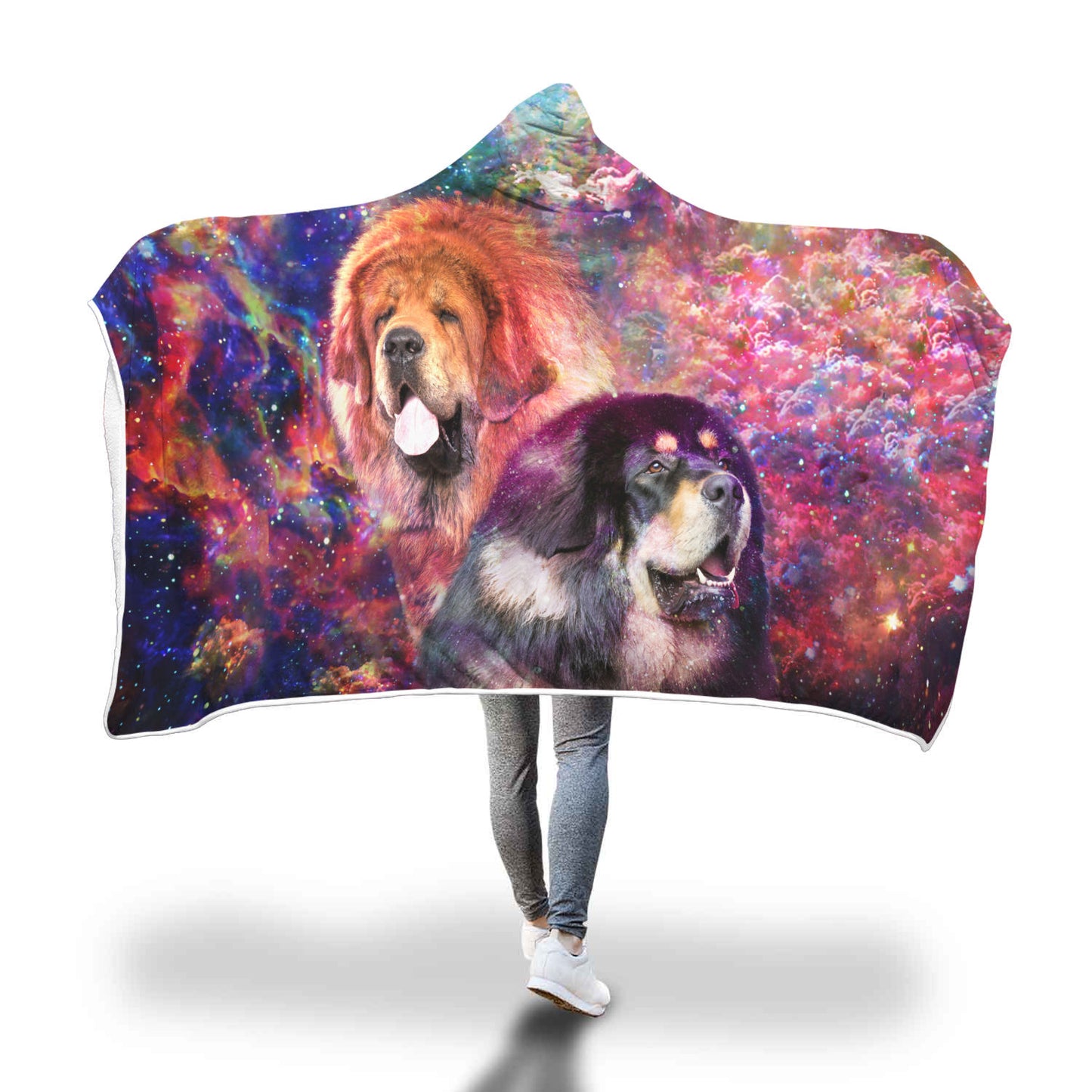 Tibetan Mastiff Hooded Blanket