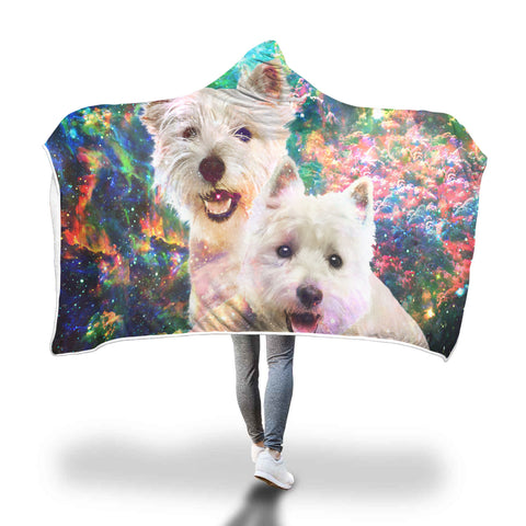 West Highland White Terrier Hooded Blanket