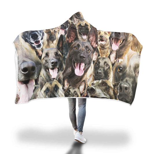 Belgian Malinois Hooded Blanket