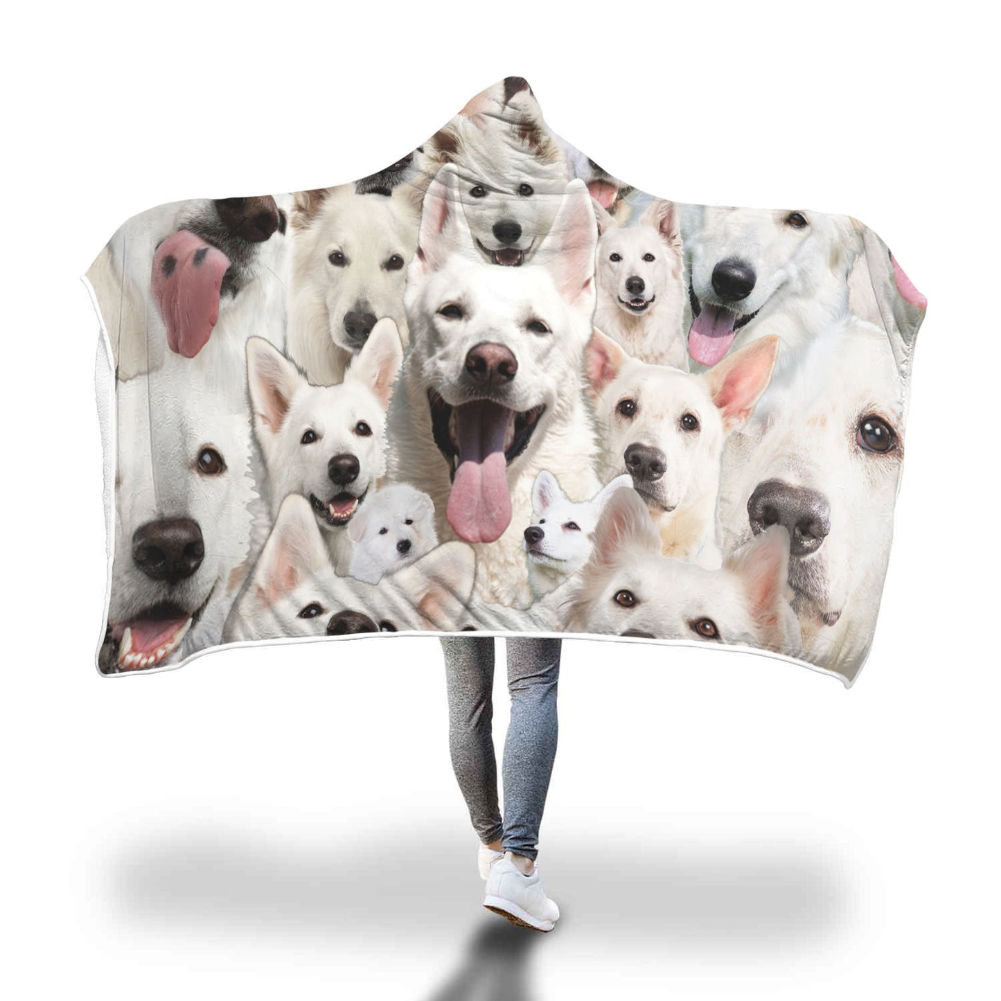 Berger Blanc Suisse Hooded Blanket