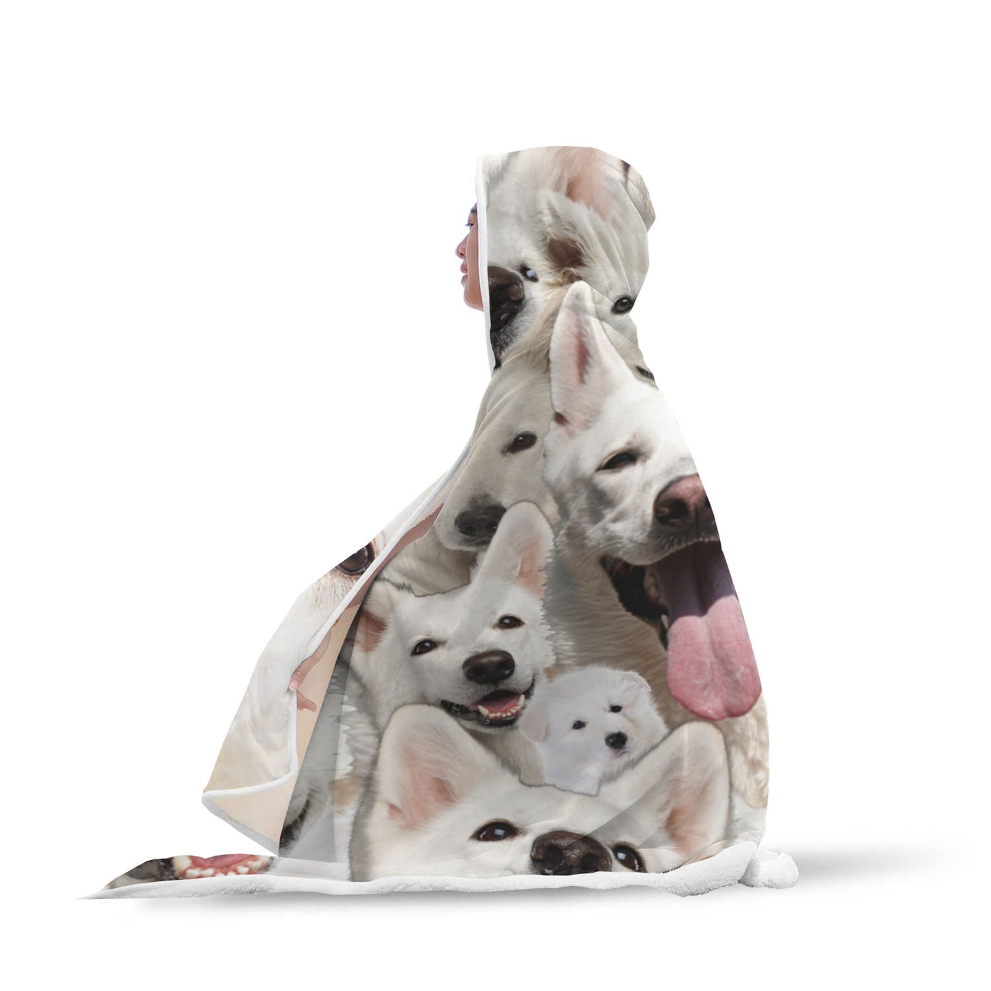 Berger Blanc Suisse Hooded Blanket