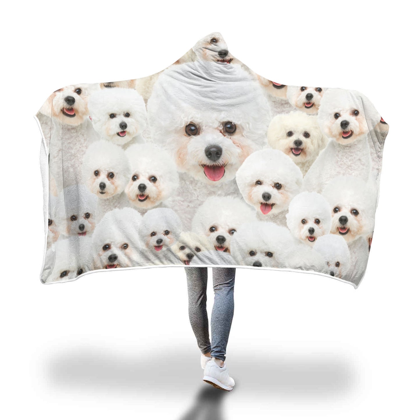 Bichon Frise Hooded Blanket