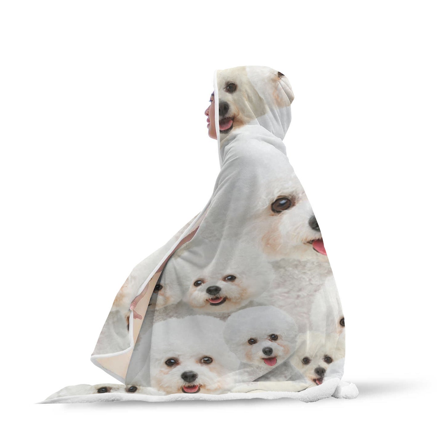 Bichon Frise Hooded Blanket