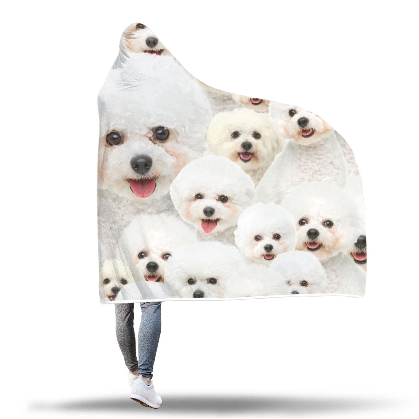 Bichon Frise Hooded Blanket