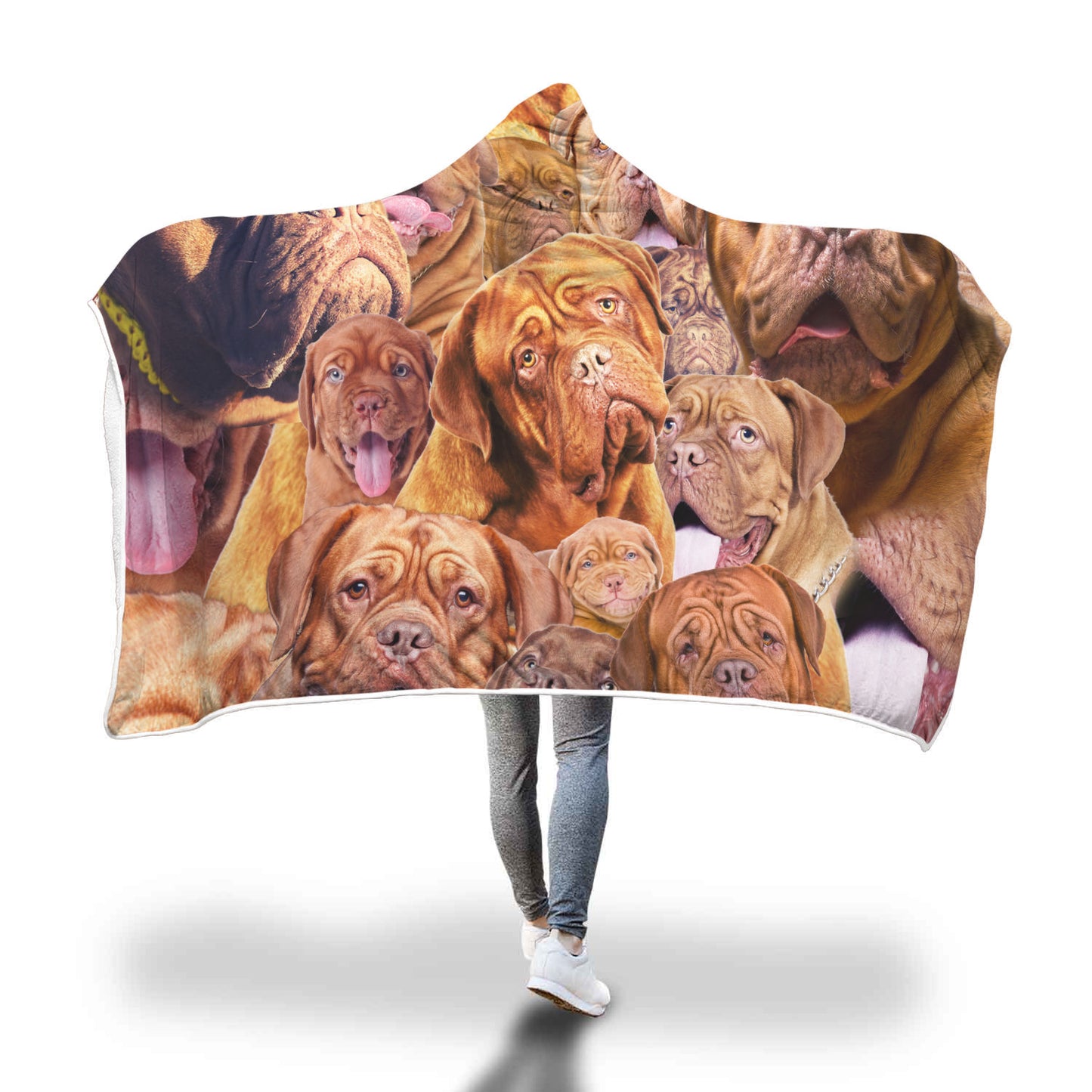 Dogue de Bordeaux Hooded Blanket