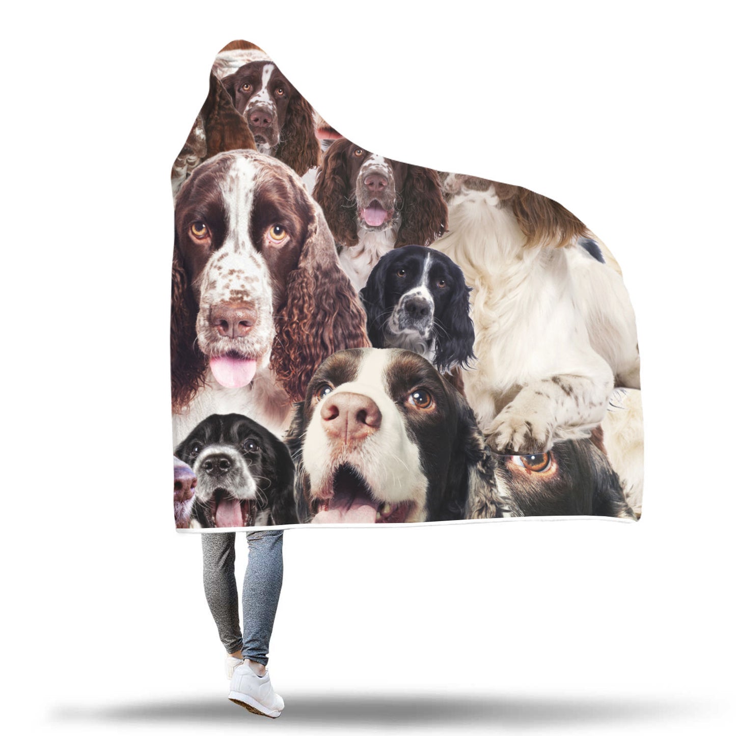 English Springer Spaniel Hooded Blanket