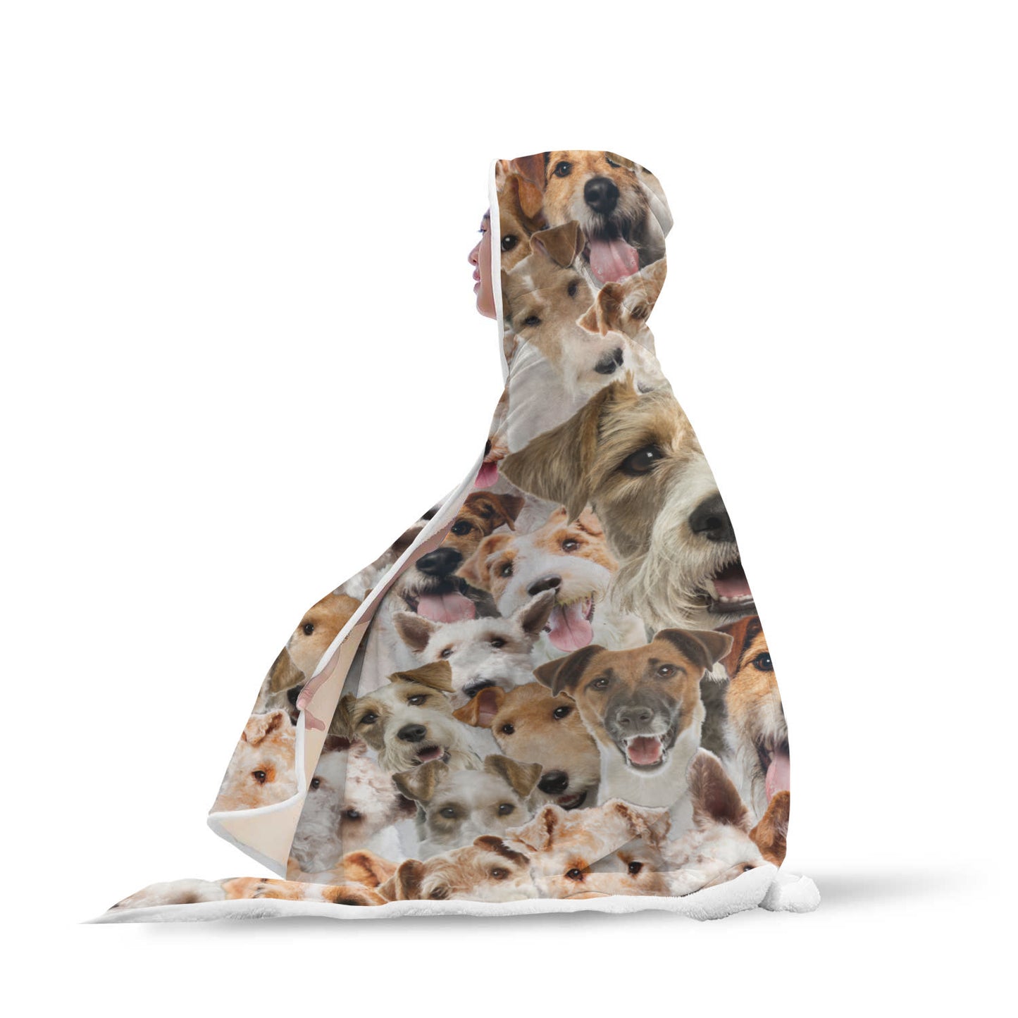 Fox Terrier Hooded Blanket