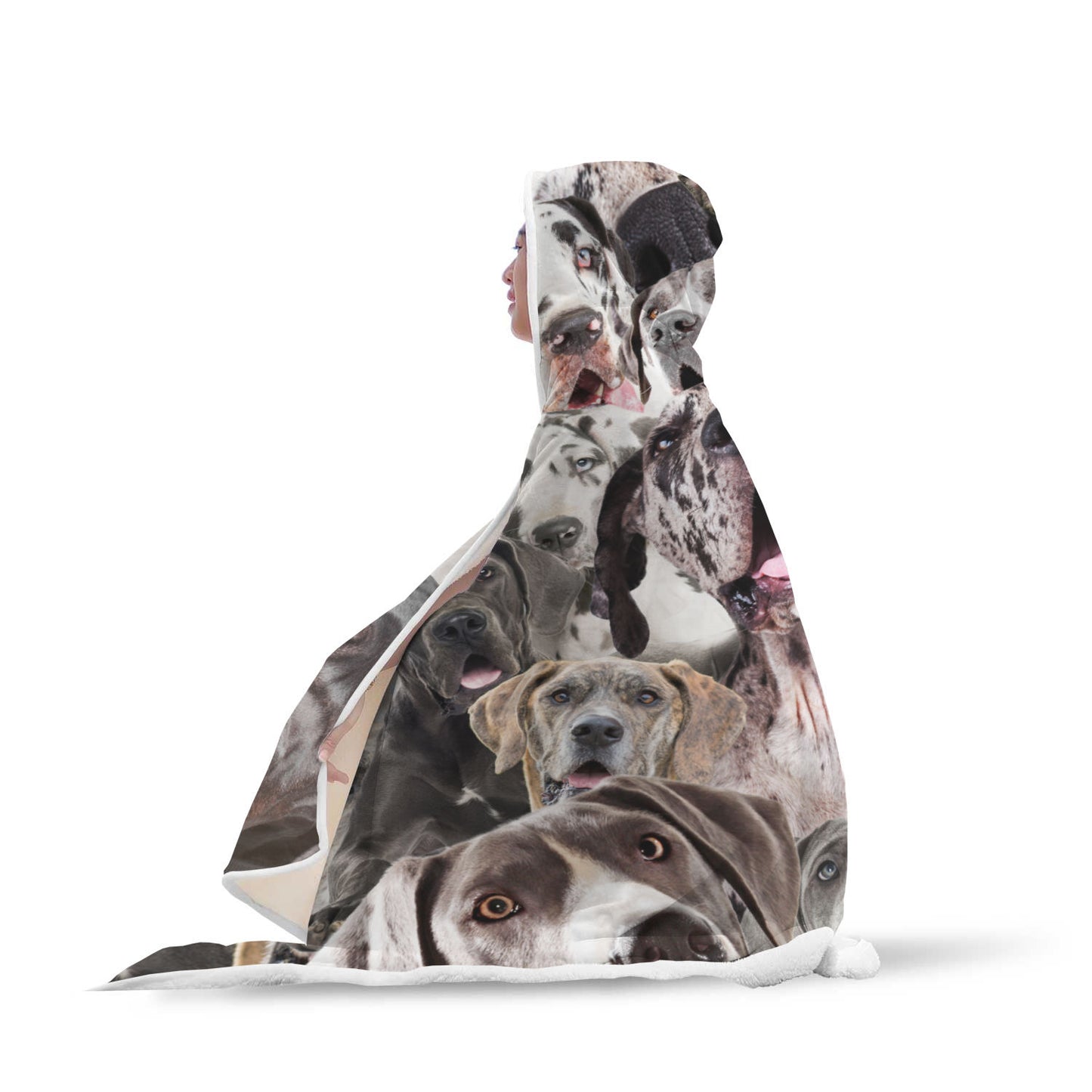 Great Dane Hooded Blanket