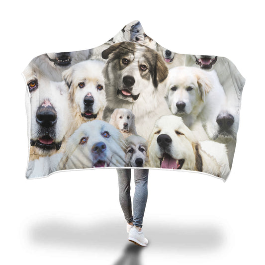 Great Pyrenees Hooded Blanket