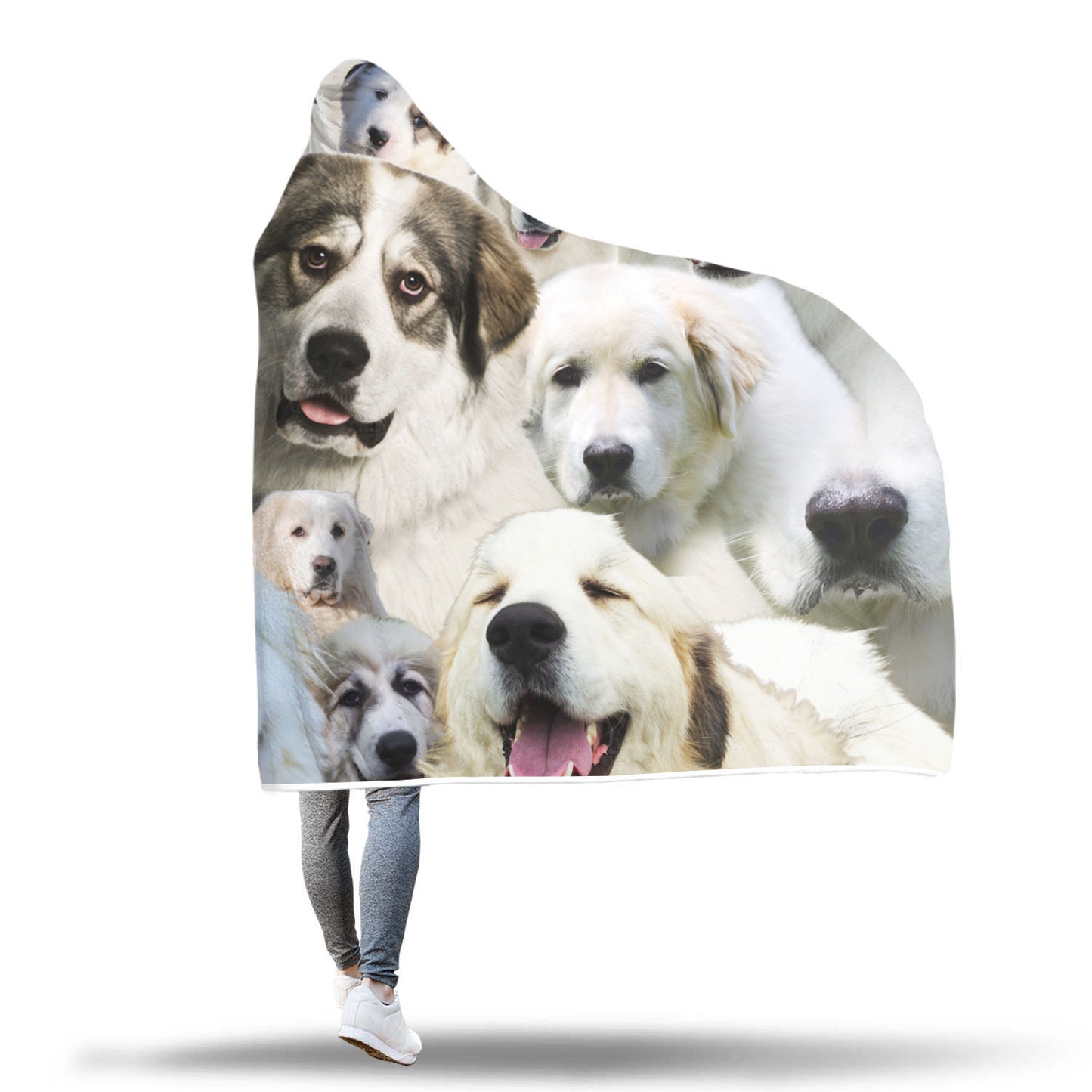 Great Pyrenees Hooded Blanket