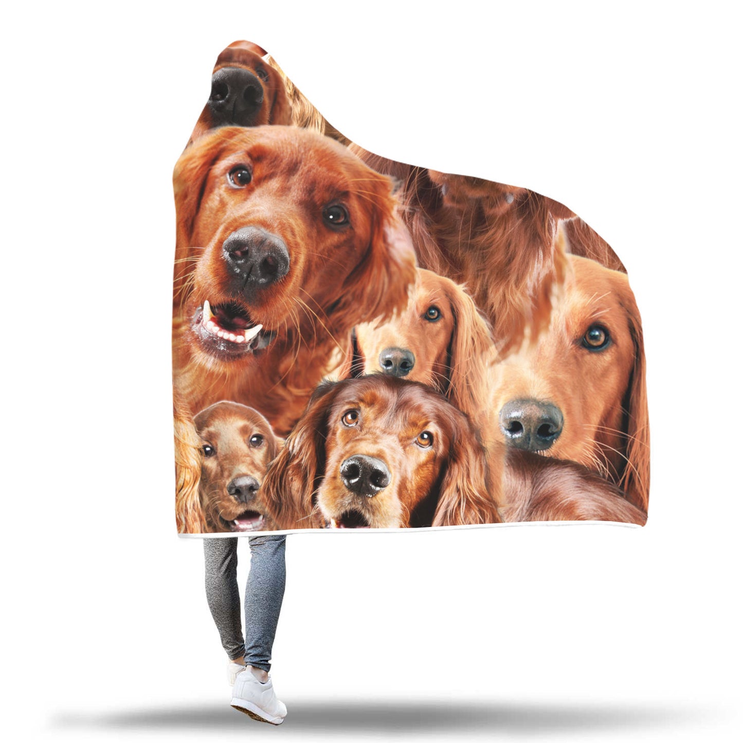 Irish Setter Hooded Blanket