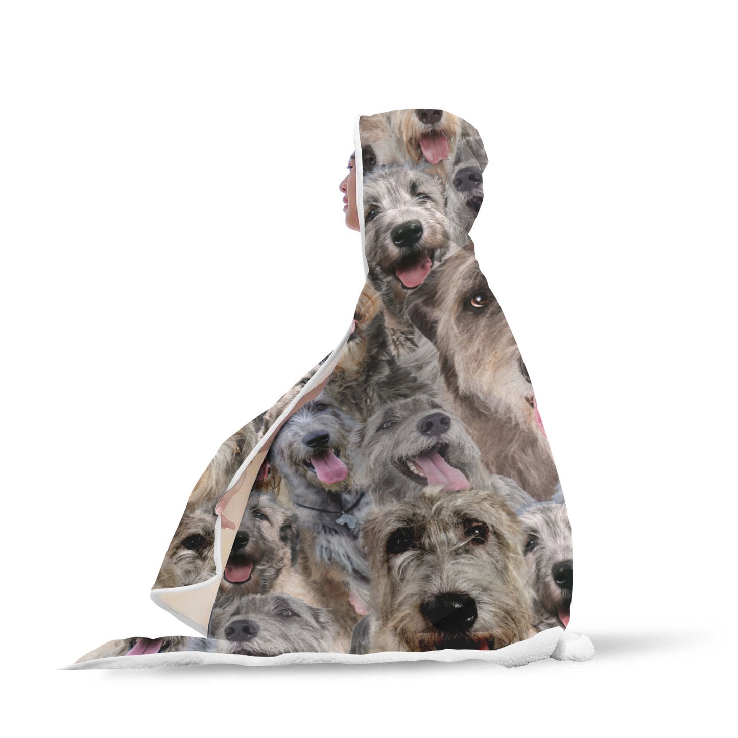 Irish Wolfhound Hooded Blanket