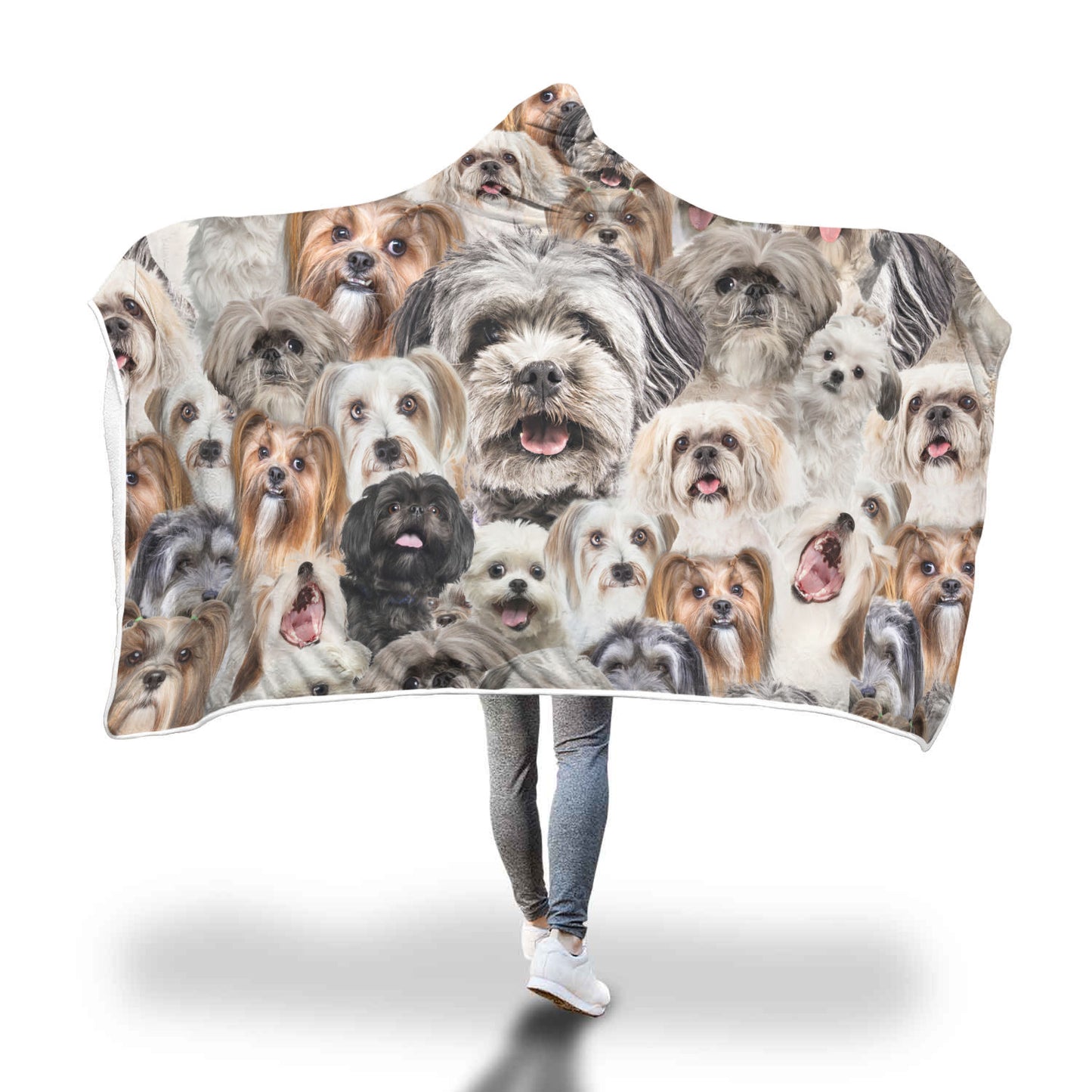 Lhasa Apso Hooded Blanket