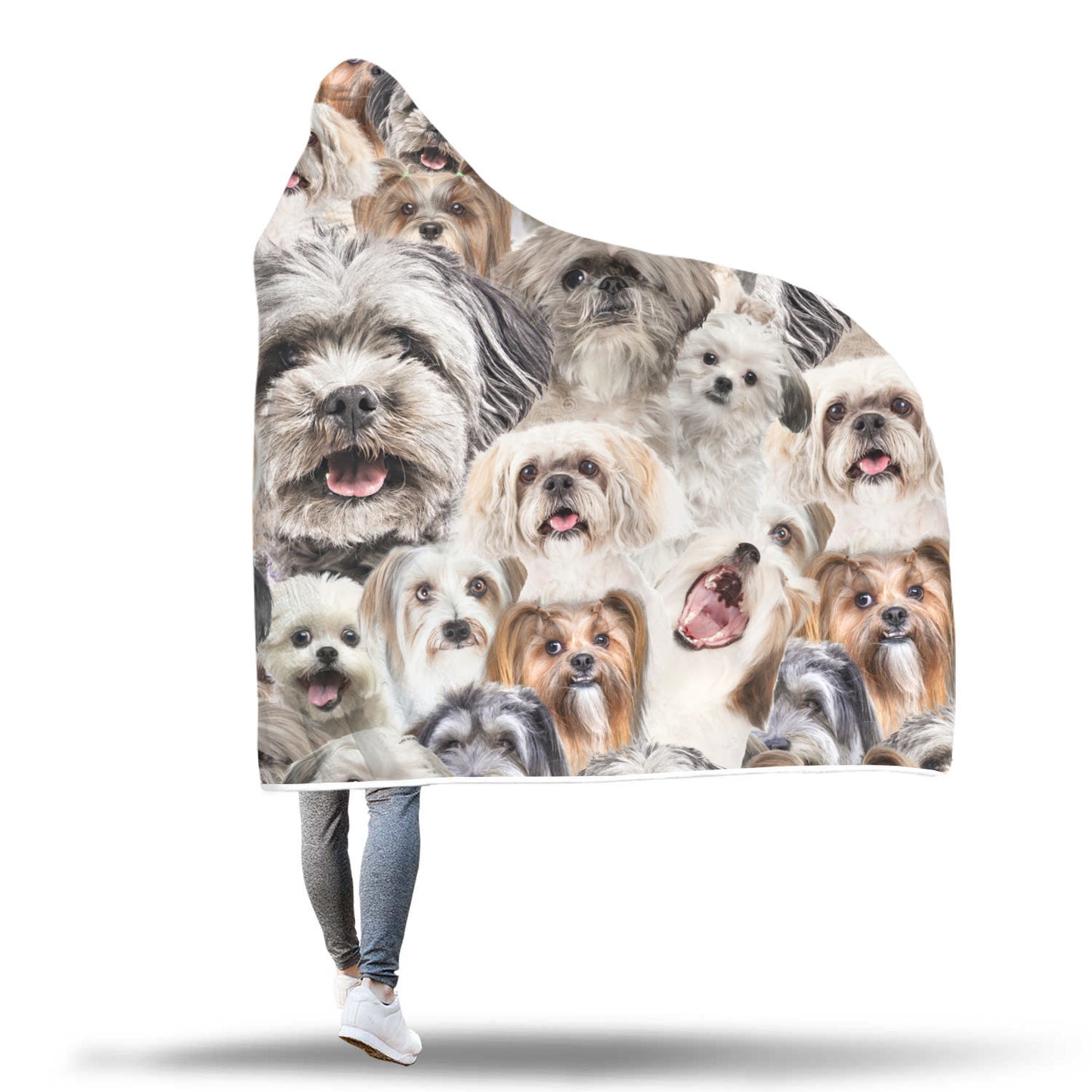 Lhasa Apso Hooded Blanket