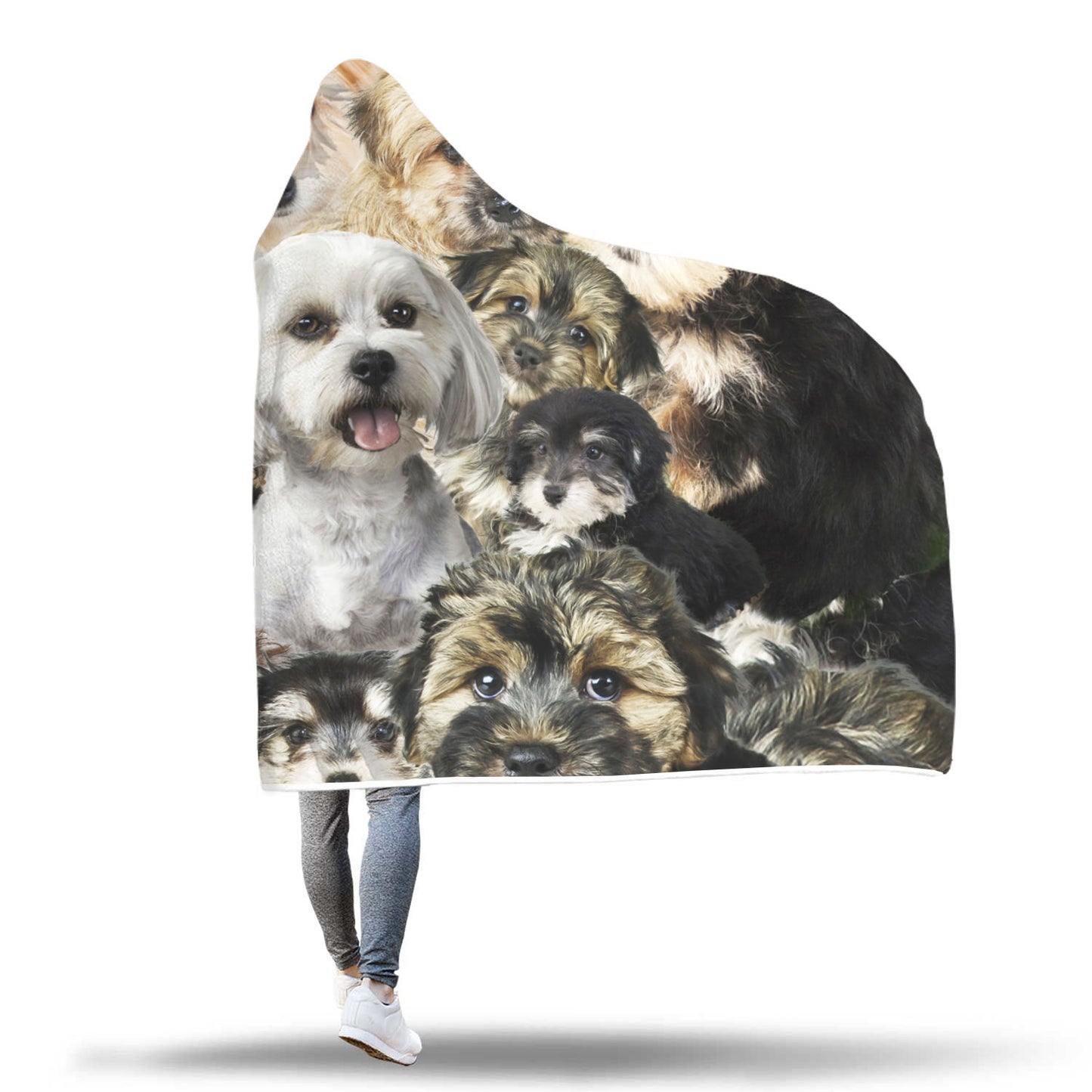 Morkie Hooded Blanket