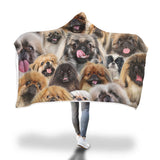 Pekingese Hooded Blanket