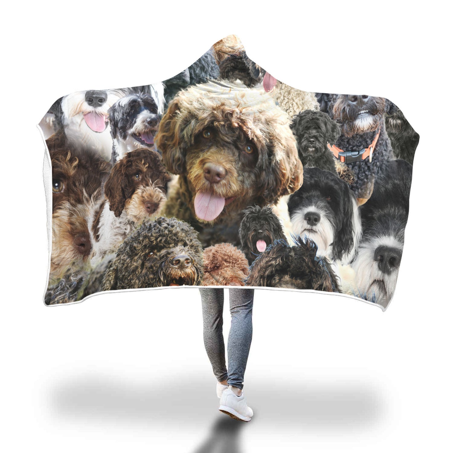 Portuguese Water Dog Hooded Blanket