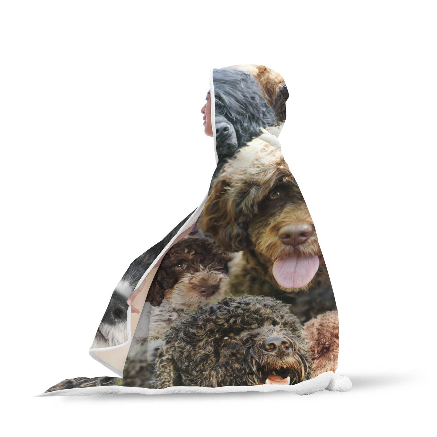 Portuguese Water Dog Hooded Blanket