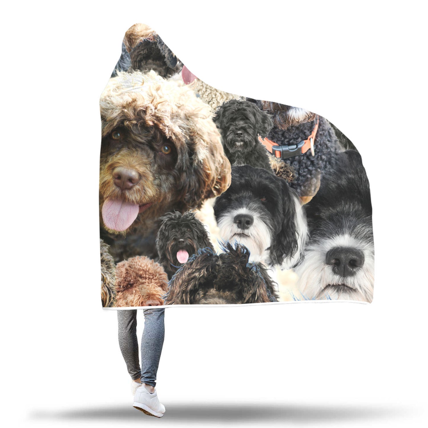 Portuguese Water Dog Hooded Blanket