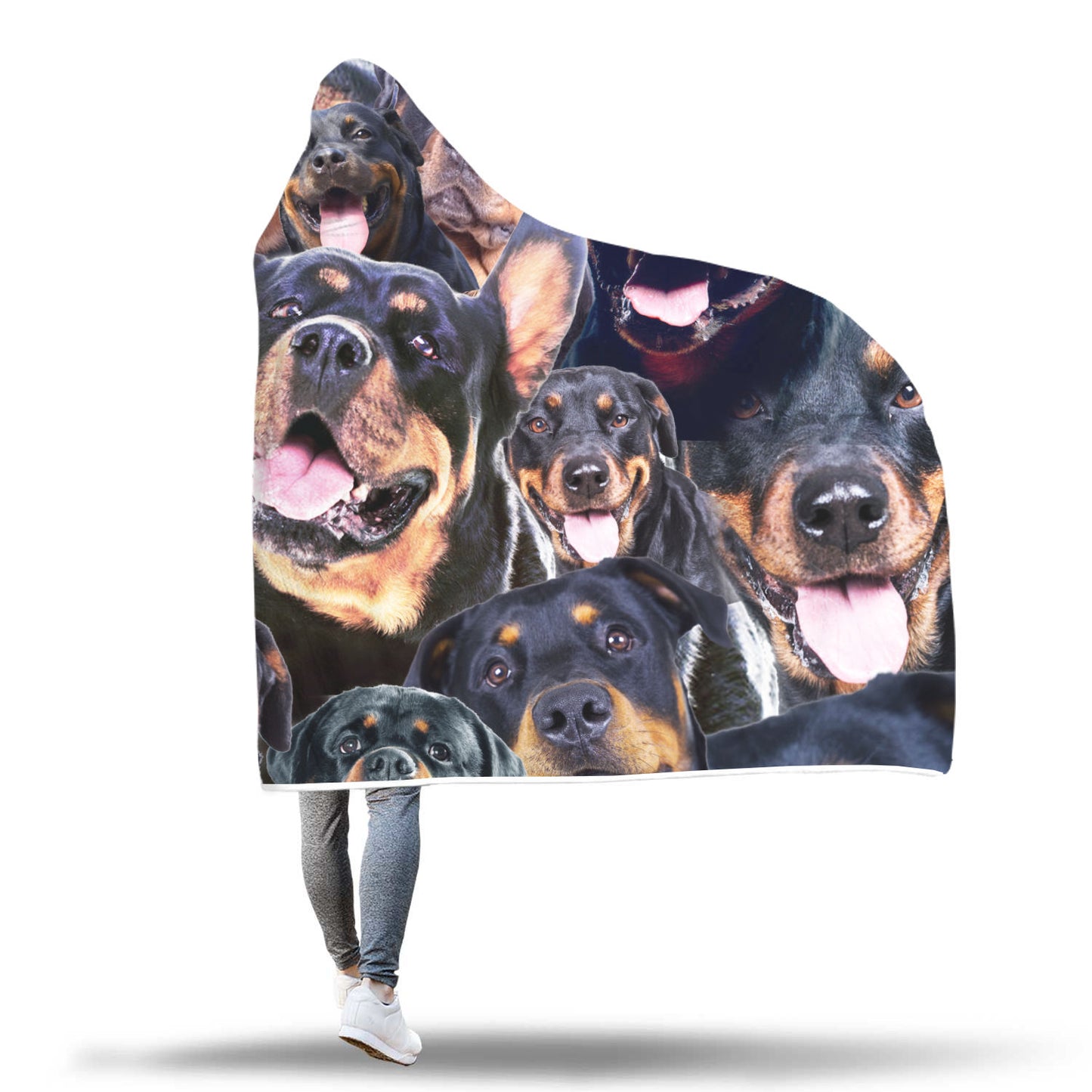 Rottweiler Hooded Blanket